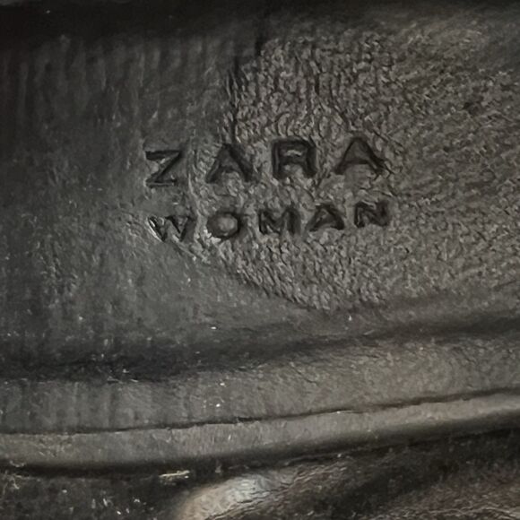 Zara Womens Size 38 Black Pointed Toe Slip On Loafer Business Casual Shoes - Picture 8 of 9